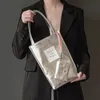 Y2K Vintage coréen Silver épaule Luxury Faire un petit portefeuille sac fourre-tout pour dames sac à main