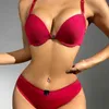 Bras define as mulheres sexy de renda com design de borboleta na parte traseira e o sutiã de fechamento frontal com calcinha de roupa de baixo bonita stl belas -calcinha y240513