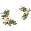 Decoratieve bloemen bruiloft swag set realistische faux weinig onderhoudsonderhoud brede applicatie geurloze zijden borden