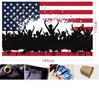 Indépendance Day Background Tissu de vacances Décoration de décoration Flags Patriotic Eagle Independence Day Banner LT975