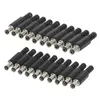 ESCAM 10 PCS 5,5x2,5 mm 5,5x2,1 mm mannelijke DC in-line plug Socket Jack Connector Adapter Plastic Cover