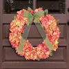 Decorative Flowers Color Artificial Wreath Hanging Decor Hydrangea Door Imitation Flower Pastoral Style Wall Home Decoration