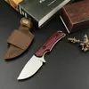 Newest 15017 15002 Hunt Hidden Canyon Hunter Fixed Blade Knife 2.79" S30V Drop Point, Stabilized Wood Handles, Leather Sheath - 15017 15018 15006 15600 15700 Tool