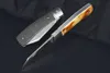 Promotion M7747 High End Folding Blade Knife D2 Satin Blade Carbon Fiber/Cow Bone Handle Outdoor Camping Hiking Survival EDC Pocket Knives