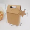 Presentförpackning 24 st stora Kraft Paper Christmas Bag Portable Favor Candy Boxes Snowflake Tree Tag Wrapping Packaging Påsar Xmasparty Decor