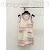 Grundläggande casual klänningar designer 24 stickad tank topp kjol tung industri regnbåge kontrast oregelbunden hem fashionabla kändis ljus lyxiga high end kvinnor ho2j