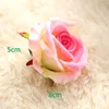 Decorative Flowers 3Pcs Artificial Rose Head Fabric Red For Wedding Gifts Guests Gift Girlfriend Teddy Bear Bride