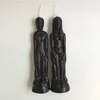 5pcsキャンドルクリエイティブメス男性像人体ろうそくの黒い色のキャンドル寺院の装飾と祈りのための黒い緑の儀式キャンドル