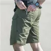 Mężczyźni miejskie wojskowe spodenki taktyczne na zewnątrz wodoodporne odporne na zużycie szorty ładunkowe Szybkie suche multi kieszeni spodnie pieszcze w rozmiarze 240513