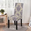 Chair Covers Elastic Retro Flower Print Dining Cover Spandex Floral Slipcover Seat For Kitchen Stools Home El Decor