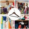 Hangers 360 Rotating Wooden Suit Hanger With Hook Closet Multi-Functional Non-Slip Clothes For Dorms Apartment Small
