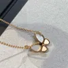 Designer sieraden luxe Vanca accessoires stereoscopische vlinder ketting vrouwelijke natuurlijke witte fritillaria met 18K hoge versie klassieke hangkraagketen