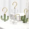 Hooks 360 Rotatable Hook Light Luxury Wardrobe Hole-free Hanging Tie Belt Scarf Bag Cactus Hanger Wall Mounted For Coats