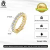 Pierścionki ślubne Orsa Klejnoty 925 Sterling Silver All CZ Eternal Ring 14K Gold PlATED PALED FINTE Band for Women Jewelry Gift SR316 Q240511