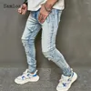 Jeans masculin 2024 hommes vintage pantalon pantalon de la démin