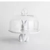 Teller nordischer Obstplattenglasabdeckung Kuchenschale Zero Haushalte Geschirr weißer Keramik Hochzeit Dessert Aufbewahrung