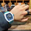 Multifunktion Mensmekanik klockor med armbandsur Vit keramiska män Leisure Personlig automatisk mekanisk klockkalender modeband