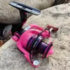 GDA Pink Fly Fishing Reel 2000-7000 High Speed ​​5.2 1 Ratio Spinning Fishing Reel Casting Reel With Line Carp for Saltwater 240511