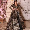 Robes de bal Yousef Aljasmi avec surface détachable Overskirt V-Neck Robes du soir Split Split Arabic Luxury Plus taille Robe Formal Robe Party Wear 313V