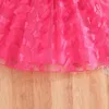 Girl's jurken jurk voor kinderen 2-7 jaar oud verjaardag mouwloos schattige vlinder borduurwerk gaas met riemprinsesjurken ootd voor girll2405