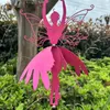 Gartendekorationen Ballerina Wind Spinner Fairy Design rostfeste elegante reflektierende schöne Kunst