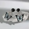 Stud -oorbellen Gothic Vintage Black Butterfly For Women Girls Fashion Goth Aesthetic Style Earring Party Gifts Sieraden Accessoires