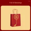 Gift Wrap 1-7 % Spring Festival Kraft Paper Bag Full Color Feestelijke Guofeng Red Party Supplies Chinese stijl