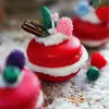 5 pezzi Candele 2Set Christmas Macaron Candles Cream Raspberry False Dessert Candele a mano Candele Destinate Repuli