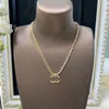 Designer Necklace Brand Letter Pendant 18K oro oro inossidabile in acciaio in acciaio in acciaio in acciaio catene catene da uomo girocollo girocollo regalo gioiello festa