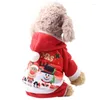 Hundkläder vinter jul snögubbe chihuahua hoodies älg fleece hoodie tröja för år små medium husdjur kostym hundkläder