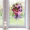 Fleurs décoratives Hortensia Decoration Garland Holiday Home Door toute l'année couronnes pour la batterie avant Noël