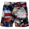 Shorts masculins USA UK National Flag Graphic Men Board 3d Pantalon court imprimé Hawaii Surf Swim Trunks Bikini Sunny Beach Swimsuit