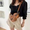 Waist Bags Foufurieux Brown Violin Shape Shoulder Bag For Teenage Girls Fashion Backpack Travel School Multiple Using Women Pouch Pu