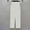 Pantalons de taille haute taille pantalon de mode décontracté pantalon blanc kaki noir pour femme