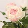 Fleurs décoratives Rose avec Bud Home Decoration 70 cm Revêtement de latex Real Touch Petals Artificial Flower Wedding Bel Affichage Party Event -