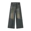 Jeans masculinos Vintage Baggy Denim Troushers 2024 Streetwear Leg Wide Pants Loose Fashion