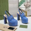 Sandales pour femmes Chaussures de créateurs de luxe Véritable talons épaisses épaisses Sandales sexy pour femmes chaussures de banquet formel sexy talons hauts chaussures robes chaussures taille 35-42