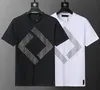 Mens Fashion Mens Designer T-shirts Vêtements en gros design noir Blanc design des pièces Men de monnaie décontractée haut manche