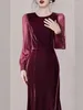 Casual Dresses Eshin Round Collar Long Sleeve Solid Color Party For Women 2024 Spring Fashion Female Evening Dress TH6459
