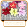 Fiori decorativi teste di fiore Orchide Capelli floreali in tessuto finto Silk Crafts Funce Clip Accessori Clip Accessori Fare Clips fai da te