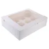 Garrafas de armazenamento 4 PCs Cupcakes Wrappers Reciplers Supplies Supplies Pastrely Pastely Buffin White Holder Packing
