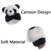 25cm Panda Plush Hand Puppet Animal Filling Soft Gloves Cartoon Role Play Bedtime Story Children Learning Puppet 240509