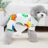 Dog Apparel Autumn Winter Pet Clothes Cartoon Jumpsuit For Dogs Kawaii Velvet Pajamas Fleece Coat Puppy