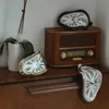 Relógios de parede silencioso relógio de parede derretido mesa de escritório surreal relógio derretido salvador dali estilo relógio de parede para o escritório de escritório em casa