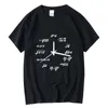 メンズTシャツメンTシャツ面白い数学時計グラフィックTシャツ夏のカジュアルルーズトップス男性のためのカジュアルルーズトップ