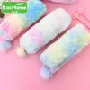 Storage Bags School Stationery Cosmetics Bag Zipper Fluffy Large Capacity Pen Cute Plush Pouch Pencil Case Multicolor Cartoon