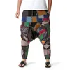 Men Pantalones de algodón casual de algodón Bohemio Joggers Yoga Vintage Ighos Sarouleul Homme Hippy Hose HK02 240508