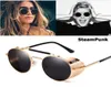 Moq5pcs Vintage Retro Yuvarlak Metal Güneş Gözlüğü Steampunk Stil Yan Mesh Marka Tasarımcı Gözlükleri Oculos de Sol Shades UV Koruma 4251985