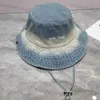Bucket Hat Designer Mens Beanie Cap Womens Wide Brim Hats New denim fisherman hat water wash beach sunshade hat basin hat