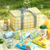 Borse da stoccaggio 35x20x20cm in stoffa oxford borse da pranzo per picnic esterno box in alluminio addensato in alluminio box portatile cesta cesta impermeabile